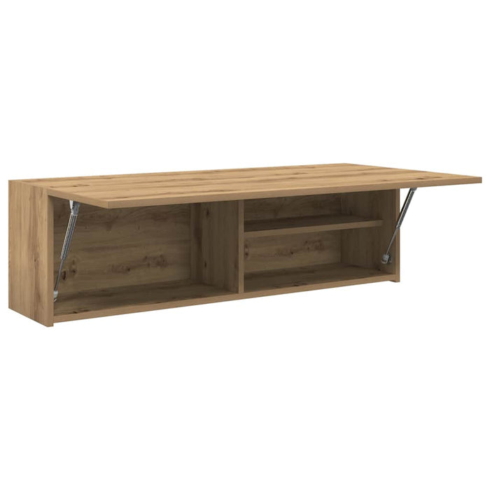 Dulap perete baie stejar artizanal, 100x25x30 cm lemn prelucrat - WALTI WALTI