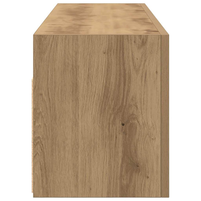 Dulap perete baie stejar artizanal, 100x25x30 cm lemn prelucrat - WALTI WALTI