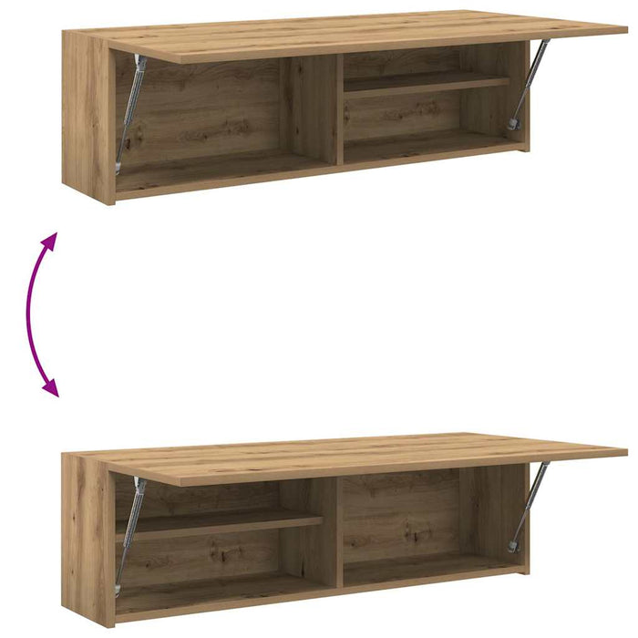 Dulap perete baie stejar artizanal, 100x25x30 cm lemn prelucrat - WALTI WALTI