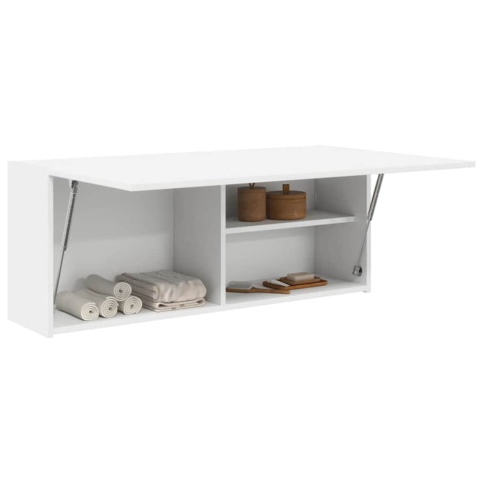Dulap de perete de baie, alb, 100x25x40 cm, lemn prelucrat - WALTI WALTI