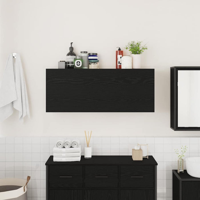 Dulap de perete de baie, negru, 100x25x40 cm, lemn prelucrat - WALTI WALTI