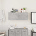 Dulap perete baie, gri beton, 100x25x40 cm, lemn prelucrat - WALTI WALTI