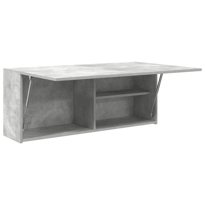 Dulap perete baie, gri beton, 100x25x40 cm, lemn prelucrat - WALTI WALTI