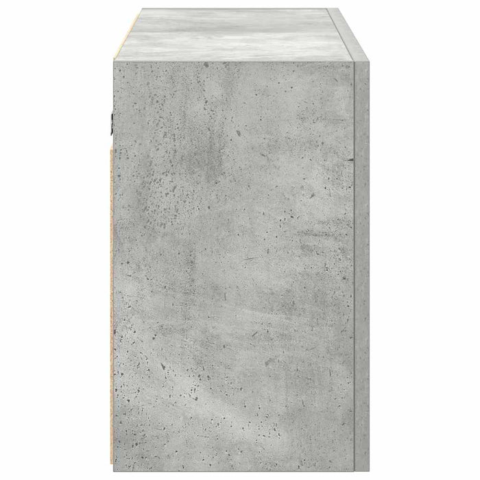 Dulap perete baie, gri beton, 100x25x40 cm, lemn prelucrat - WALTI WALTI