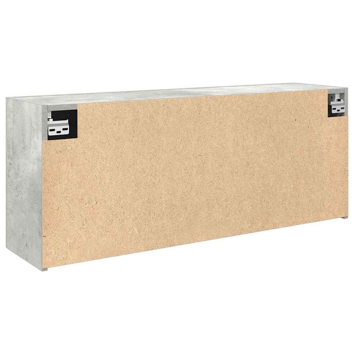 Dulap perete baie, gri beton, 100x25x40 cm, lemn prelucrat - WALTI WALTI