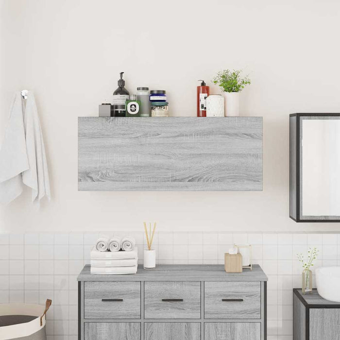 Dulap perete baie, gri sonoma, 100x25x40 cm, lemn prelucrat - WALTI WALTI