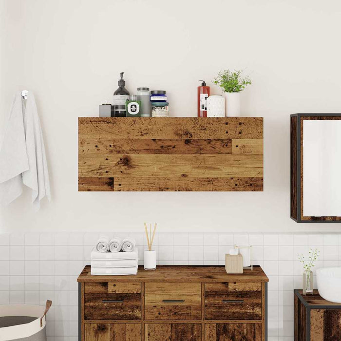 Dulap perete de baie, lemn vechi, 100x25x40 cm, lemn prelucrat - WALTI WALTI