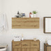 Dulap perete baie stejar artizanal, 100x25x40 cm lemn prelucrat - WALTI WALTI