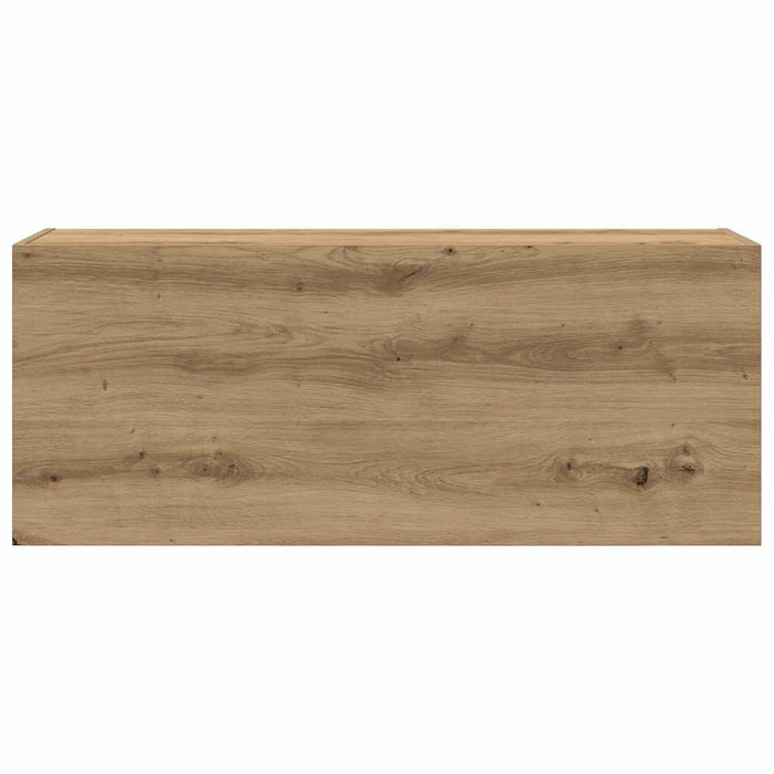 Dulap perete baie stejar artizanal, 100x25x40 cm lemn prelucrat - WALTI WALTI