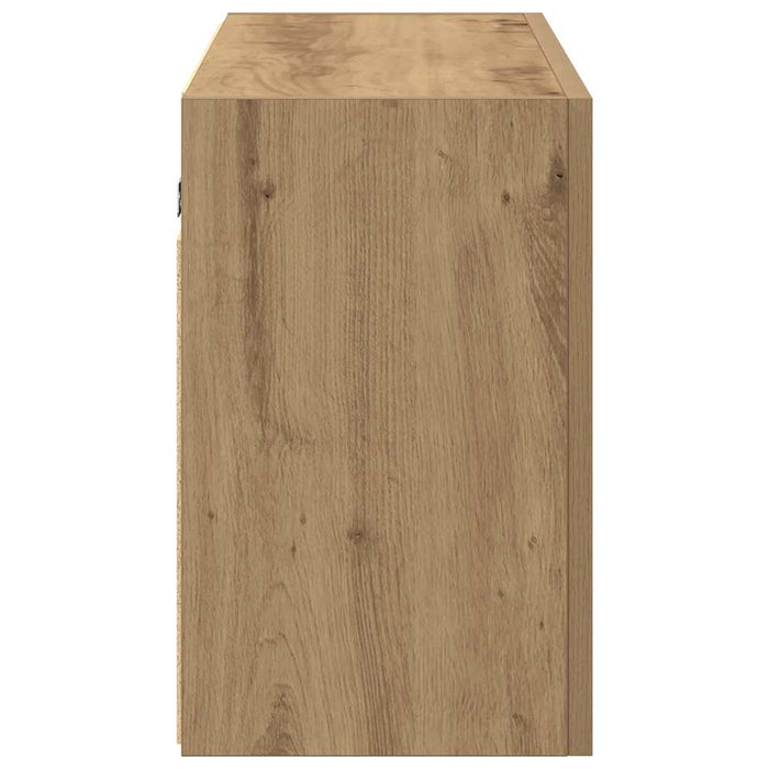 Dulap perete baie stejar artizanal, 100x25x40 cm lemn prelucrat - WALTI WALTI