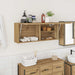 Dulap perete baie stejar artizanal, 100x25x40 cm lemn prelucrat - WALTI WALTI