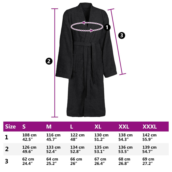 Halat de baie KINN Negru XXXL Bumbac - WALTI WALTI