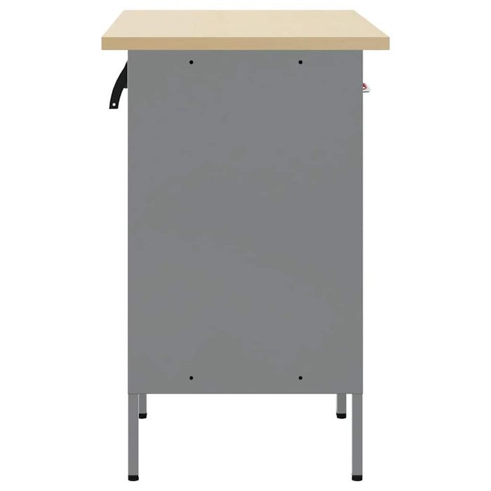 Dulap de lucru cu sertar 2 pcs Roșu și gri 100 x 55 x 85 cm - WALTI WALTI