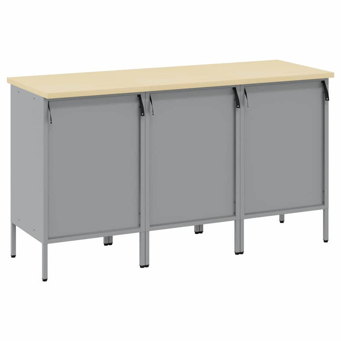 Dulap de lucru cu sertar 3 pcs Negru și Gri 150 x 55 x 85 cm - WALTI WALTI