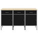 Dulap de lucru cu sertar 3 pcs Negru și Gri 150 x 55 x 85 cm - WALTI WALTI