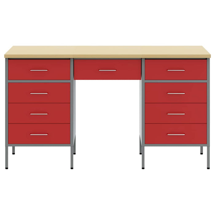 Dulap de lucru cu sertar 3 pcs Roșu 150 x 55 x 85 cm - WALTI WALTI