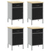 Dulap de lucru cu sertar 4 pcs Negru și Gri 200 x 55 x 85 cm - WALTI WALTI