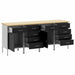 Dulap de lucru cu sertar 4 pcs Negru și Gri 200 x 55 x 85 cm - WALTI WALTI