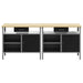 Set banc de lucru cu sertar 2 pcs Negru 200 x 55 x 85 cm - WALTI WALTI