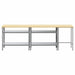 Set banc de lucru cu raft cu depozitare Ajustabil Gri Oțel - WALTI WALTI