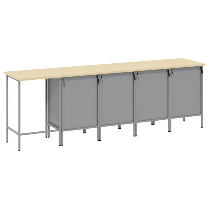 Set de dulapuri de lucru cu sertar Manual 5 pcs Roșu și gri - WALTI WALTI