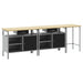 Set banc de lucru cu raft 3 pcs Roșu Oțel vopsit electrostatic - WALTI WALTI
