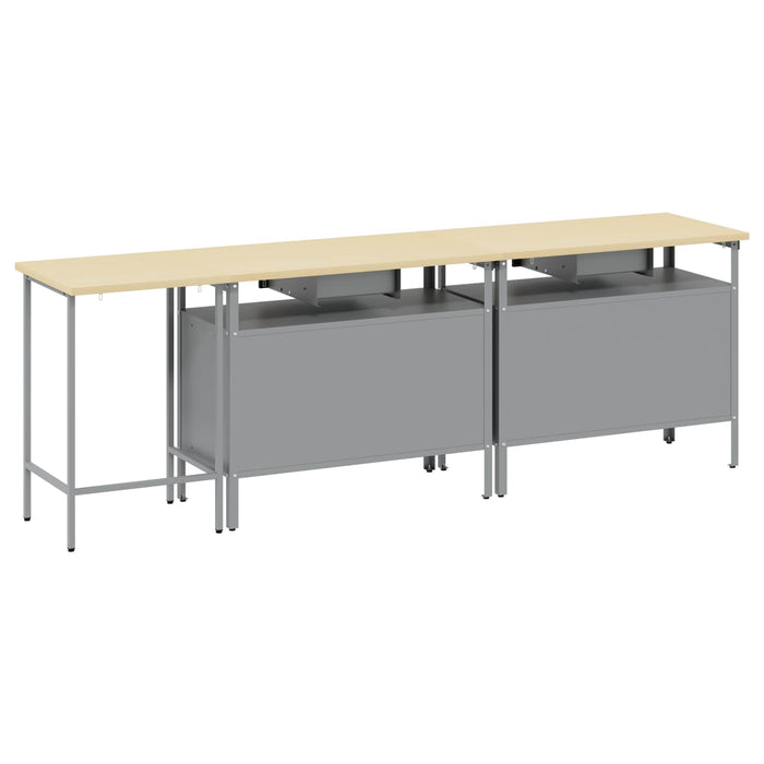 Set banc de lucru cu raft 3 pcs Roșu Oțel vopsit electrostatic - WALTI WALTI
