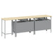 Set banc de lucru cu raft 3 pcs Roșu Oțel vopsit electrostatic - WALTI WALTI