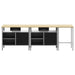 Set banc de lucru cu raft 3 pcs Roșu Oțel vopsit electrostatic - WALTI WALTI
