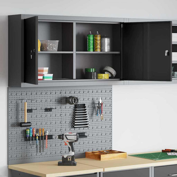 Set dulap de unelte 3 buc. Negru Oțel vopsit electrostatic - WALTI WALTI