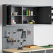 Set dulap de unelte 3 buc. Negru Oțel vopsit electrostatic - WALTI WALTI