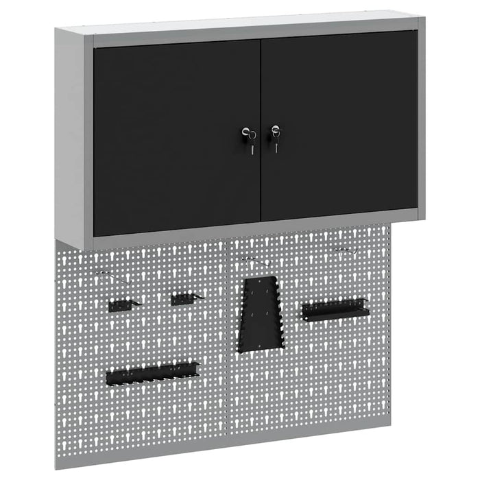 Set dulap de unelte 3 buc. Negru Oțel vopsit electrostatic - WALTI WALTI