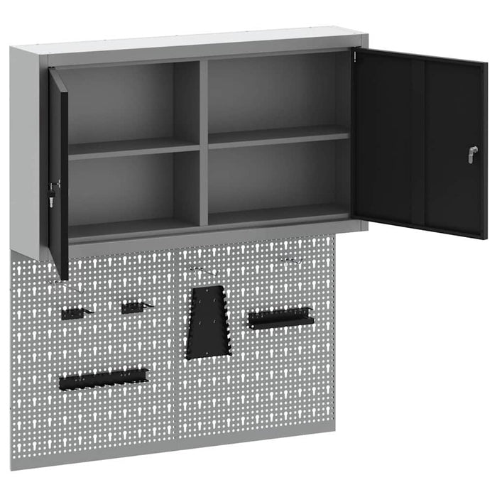 Set dulap de unelte 3 buc. Negru Oțel vopsit electrostatic - WALTI WALTI