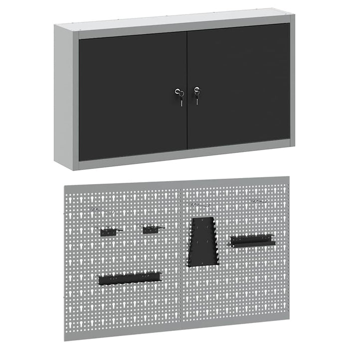 Set dulap de unelte 3 buc. Negru Oțel vopsit electrostatic - WALTI WALTI