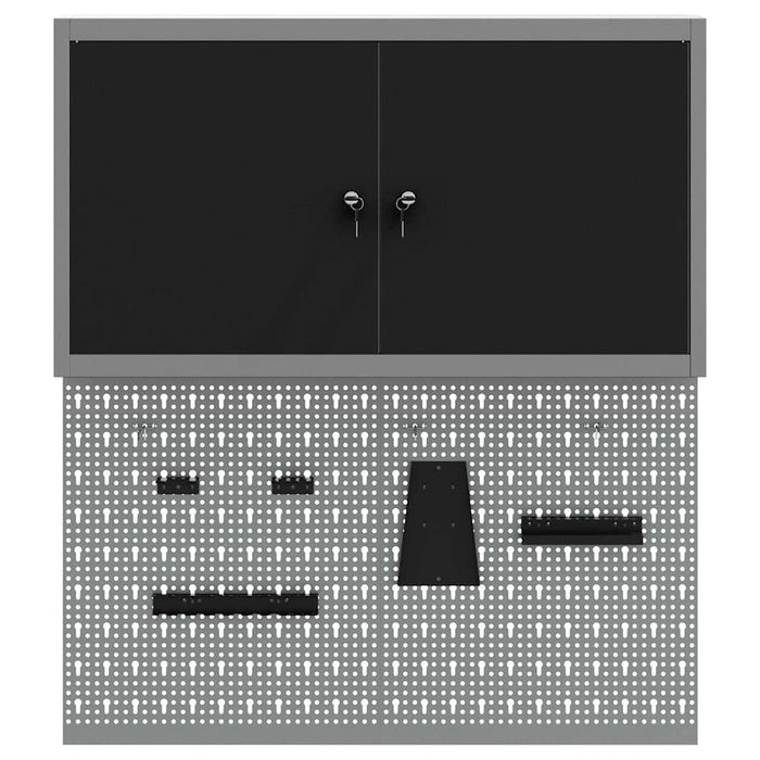 Set dulap de unelte 3 buc. Negru Oțel vopsit electrostatic - WALTI WALTI