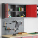 Set dulap de unelte 3 buc. Roșu Oțel vopsit electrostatic - WALTI WALTI