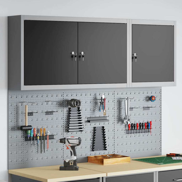Set dulap de unelte 5 buc. Negru Oțel vopsit electrostatic WALTI