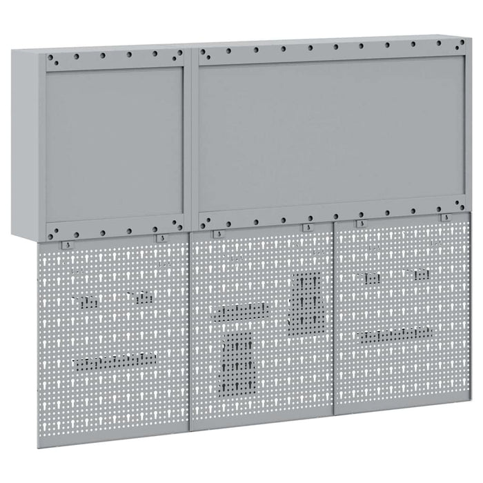 Set dulap de unelte 5 buc. Negru Oțel vopsit electrostatic WALTI