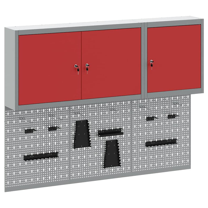 Set dulap de unelte 5 buc. Roșu Oțel vopsit electrostatic - WALTI WALTI