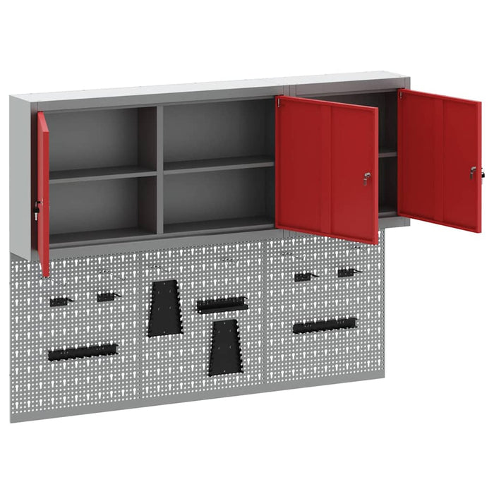 Set dulap de unelte 5 buc. Roșu Oțel vopsit electrostatic - WALTI WALTI