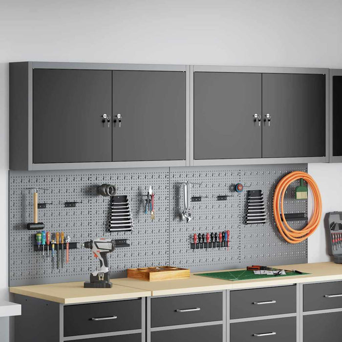 Set dulap de unelte 6 buc. Negru Oțel vopsit electrostatic WALTI