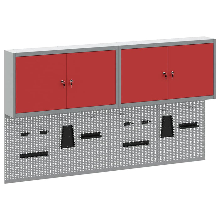 Set dulap de unelte 6 buc. Roșu Oțel vopsit electrostatic WALTI