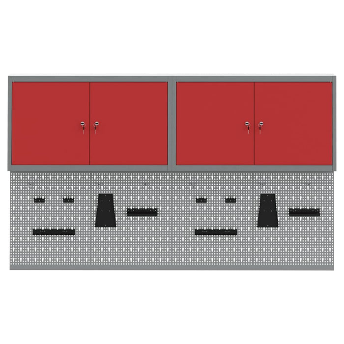 Set dulap de unelte 6 buc. Roșu Oțel vopsit electrostatic WALTI