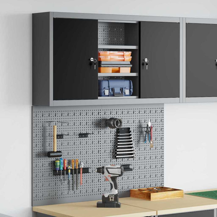 Set dulap de unelte 3 buc. Negru Oțel vopsit electrostatic - WALTI WALTI