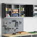 Set dulap de unelte 3 buc. Negru Oțel vopsit electrostatic - WALTI WALTI