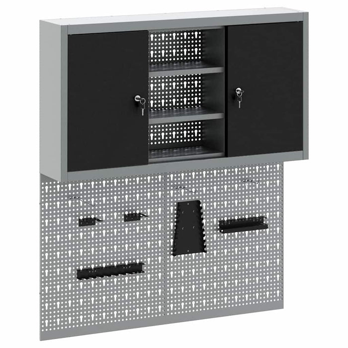 Set dulap de unelte 3 buc. Negru Oțel vopsit electrostatic - WALTI WALTI