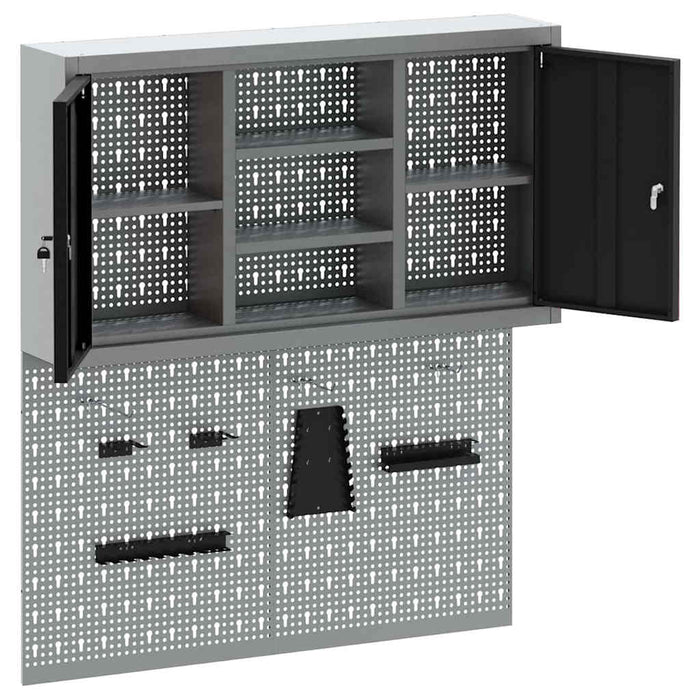 Set dulap de unelte 3 buc. Negru Oțel vopsit electrostatic - WALTI WALTI
