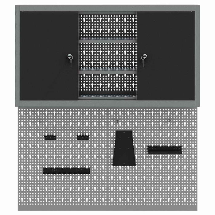Set dulap de unelte 3 buc. Negru Oțel vopsit electrostatic - WALTI WALTI