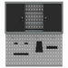 Set dulap de unelte 3 buc. Negru Oțel vopsit electrostatic - WALTI WALTI