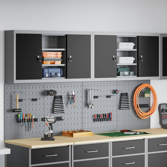 Set dulap de unelte 4 buc. Negru Oțel vopsit electrostatic - WALTI WALTI